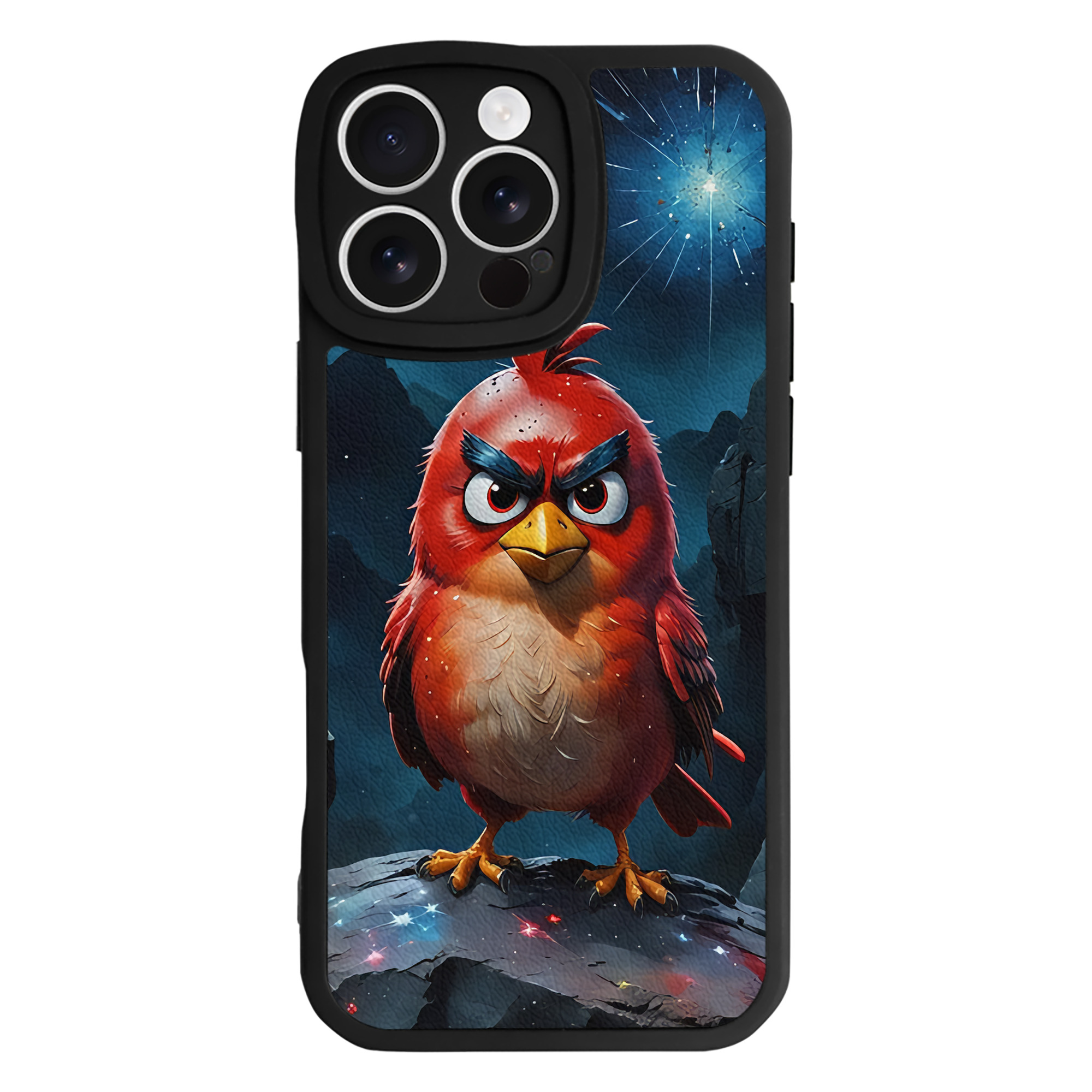 （画像用） Angry Birds アングリーバード 【iPhone 16シリーズ対応】シリコンスマホケース（レザー調） 材質：シリコン